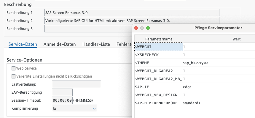 Parametereinstellung